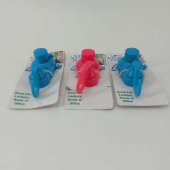 Super Suction Hook Set of 3 Pink Blue Home Locker Office - Picture 7 of 12